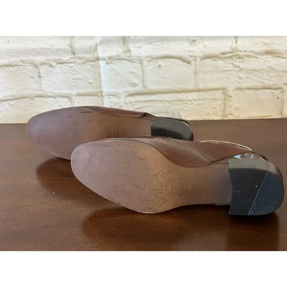 UNISA Womens Shoes Brown‎ SlingBacks Flats 8B